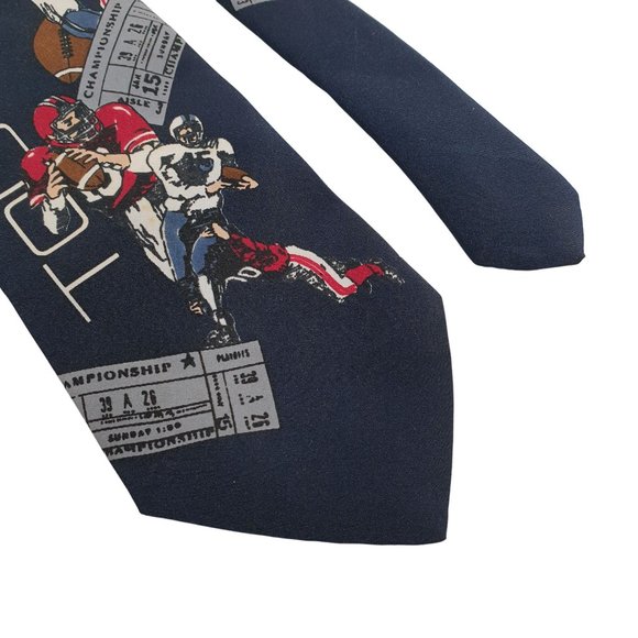 American Sports Touchdown Mens Necktie Tie Designer Accessory Work Dad Gift - Picture 3 of 6